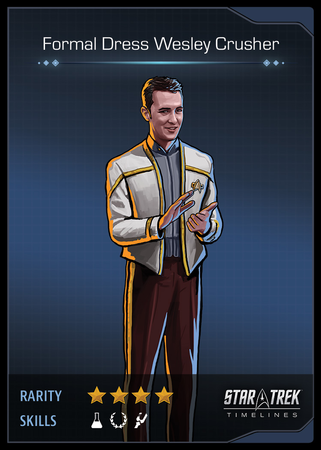 Formal Dress Wesley Crusher Card